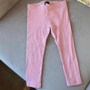 Tea Collection Soft Pink Ribbed Leggings 3T